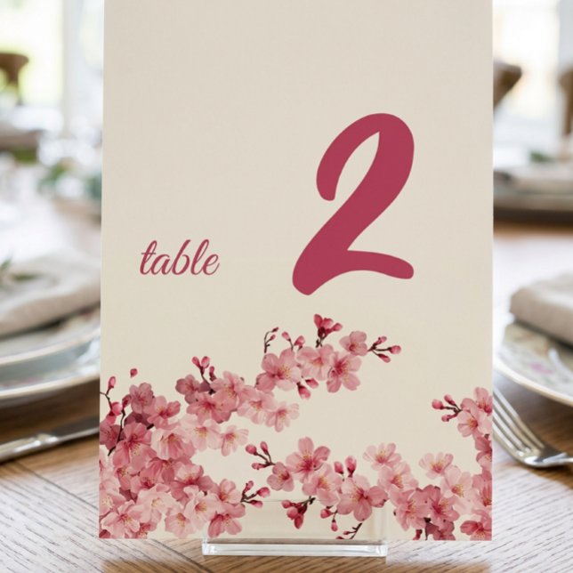 Numeração De Mesa Sinal de Número de Mesa Personalizado com Flor de  (Criador carregado)
