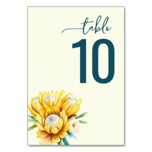 Numeração De Mesa Sinal de Número Floral Turquesa Sofisticado