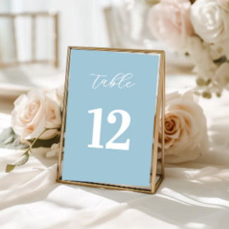 Numeração De Mesa Sinal de Números de Mesa Azul Simples