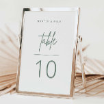 Numeração De Mesa Sinal de Recepção de casamento do Número de Tabela<br><div class="desc">Nosso sinal de número da mesa de casamento contém uma simples letra de script em cores modernas - perfeito para ajudar seus convidados a encontrar sua mesa na sua recepção de casamento ou evento. Este item faz parte da nossa coleção de casamento Hunter H100, por favor, compre a nossa loja...</div>