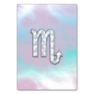 Numeração De Mesa Sinal de Scorpio Zodíaco em Mãe de Estilo Pérol