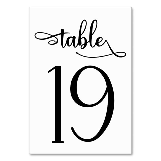 Numeração De Mesa Sinal simples | Número do quadro 3.5x5 | Mesa 19 (Verso)