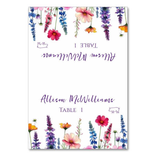 Numeração De Mesa Sinfonia de Cards-Wildflower- (Frente)
