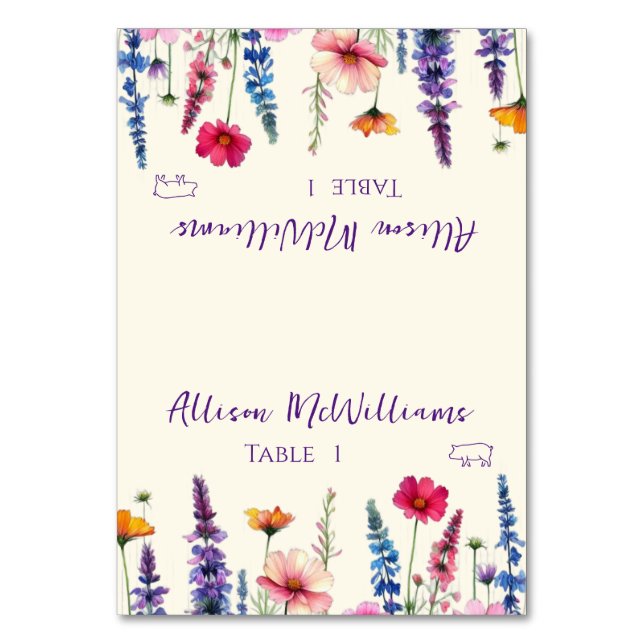 Numeração De Mesa Sinfonia de Cards-Wildflower- (Frente)