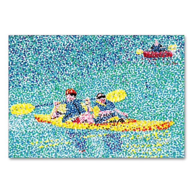 Numeração De Mesa Sitting Kayaking Leading Flashcards para Adultos (Frente)