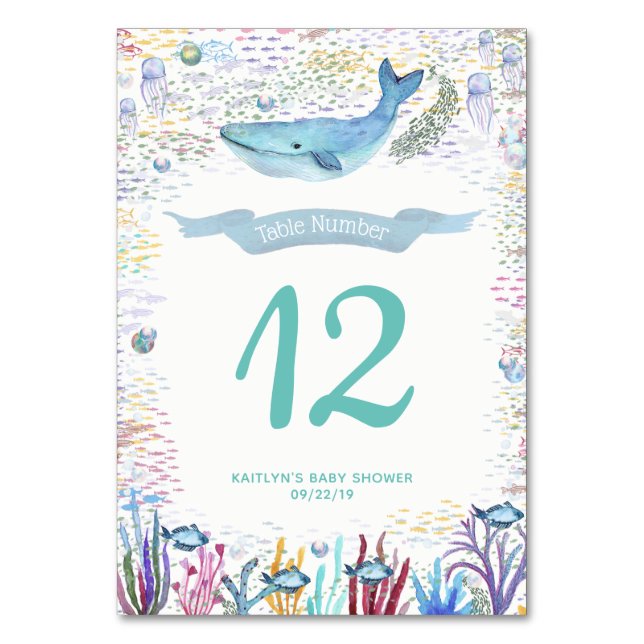 Numeração De Mesa Sob a Parte Temida do Oceano Marítimo (Frente)