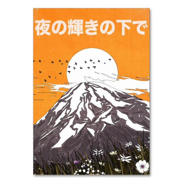 Numeração De Mesa sob o brilho da noite (Frente)