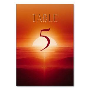 Numeração De Mesa Sol vermelho