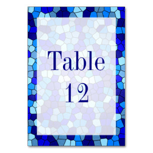 Numeração De Mesa Sombras de Vidro Azul Obtidos por Shirley Taylor