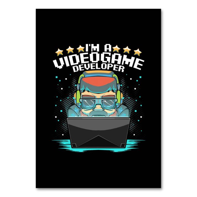 Numeração De Mesa Sou Um Desenvolvedor De Jogo De Vídeo (Frente)
