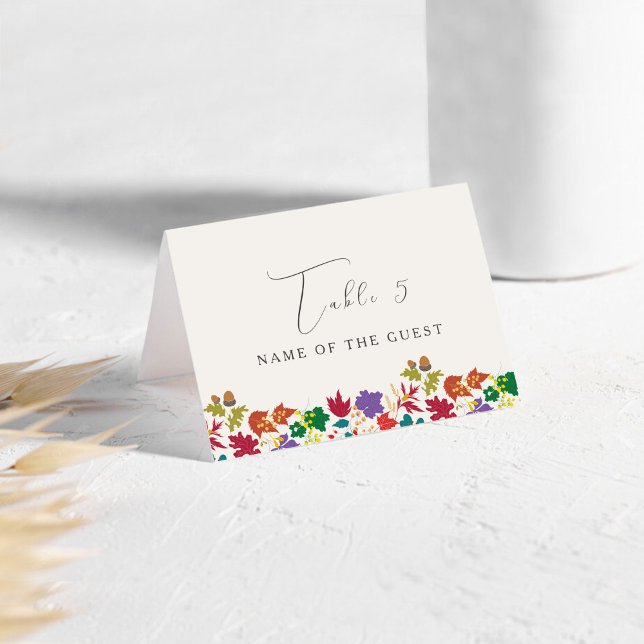 Numeração De Mesa Spring Mustard Meadow Flower Wedding Place Card (Criador carregado)
