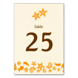Numeração De Mesa Starfish Casal Summer Beach Wedding