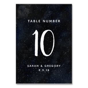 Numeração De Mesa Starry Moonlit Night Weding Card