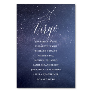 Numeração De Mesa Stars Galaxy Seating Chart Virgo