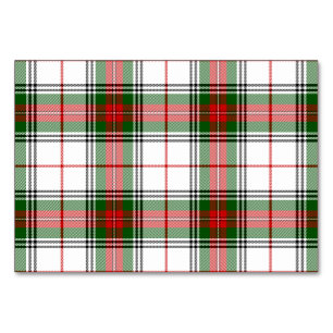 Numeração De Mesa Stuart / Stewart tartan xadrez verde branca