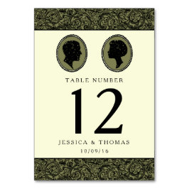 Numeração De Mesa Sua Coleção de Casamentos de Arte Deco Silhouette