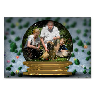 Numeração De Mesa Sua própria foto em um Snowglobe Frame! -