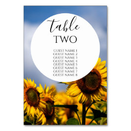 Numeração De Mesa Sunflower Blue Sky Rustic Wedtic Weding Names