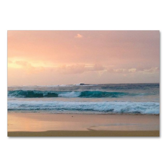 Numeração De Mesa Sunset Beach com oceano (Frente)