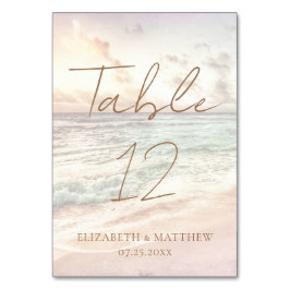 Numeração De Mesa Sunset Beach Wedding