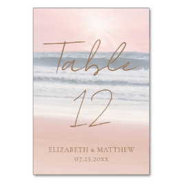 Numeração De Mesa Sunset Beach Wedding