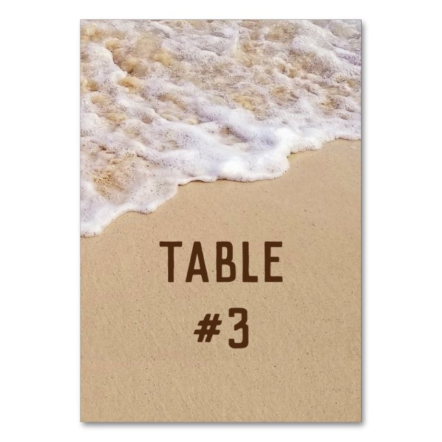 Numeração De Mesa Surf de Casamento de Praia (Frente)