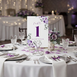 Numeração De Mesa Susurros de Lavanda: Elegância em Flor