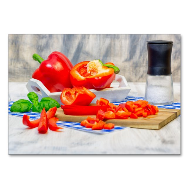 Numeração De Mesa Sweet pepper still life (Verso)