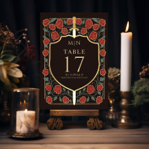 Sword & Shield Medieval Fantasy Casamento Monogram