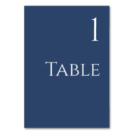 Numeração De Mesa Tabela de Casamento - Azul Escuro e Branco