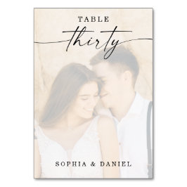 Numeração De Mesa Tabela de Casamento de Fotos de Script Elegante Nú