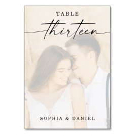Numeração De Mesa Tabela de Casamento de Fotos do Script Elegante Nú