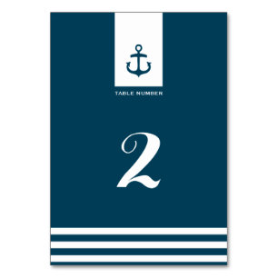Numeração De Mesa Tabela de Casamento de Marinhos Náuticos - 3,5" x 