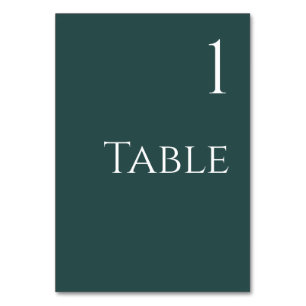 Numeração De Mesa Tabela de Casamento Número-Esmeralda Verde e Branc