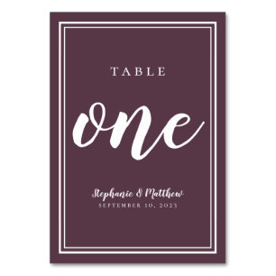 Numeração De Mesa Tabela De Casamento Simples No Gabinete Número Um