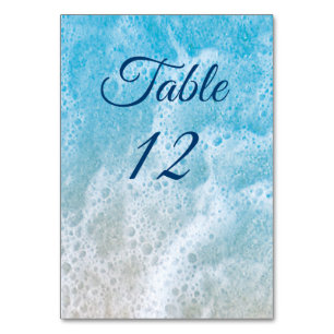 Numeração De Mesa Tabela de Ondas Azuis de Praia Número 2