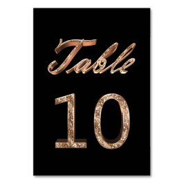 Numeração De Mesa Tabela Elegante de Partes Douradas do Chic Black N