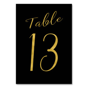 Numeração De Mesa Tabelas de casamento - número dourado - brilho pre