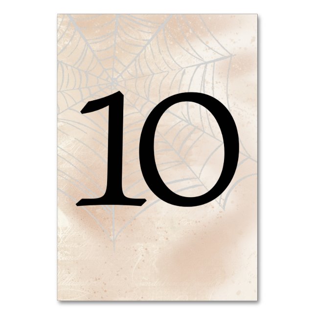 Numeração De Mesa Tabelas de Pequeno Casal Spooky Número 10 (Frente)