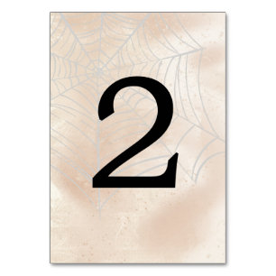 Numeração De Mesa Tabelas de Pequeno Casal Spooky Número 2