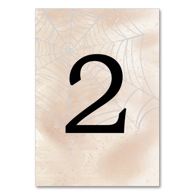 Numeração De Mesa Tabelas de Pequeno Casal Spooky Número 2 (Frente)