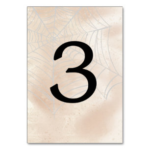 Numeração De Mesa Tabelas de Pequeno Casal Spooky Número 3