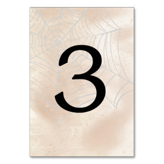 Numeração De Mesa Tabelas de Pequeno Casal Spooky Número 3