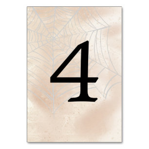 Numeração De Mesa Tabelas de Pequeno Casal Spooky Número 4