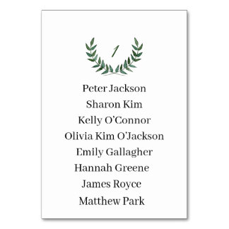 Numeração De Mesa Table Card