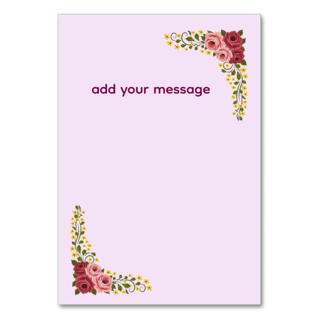 Numeração De Mesa Table Tent Sign Table Number (Frente)