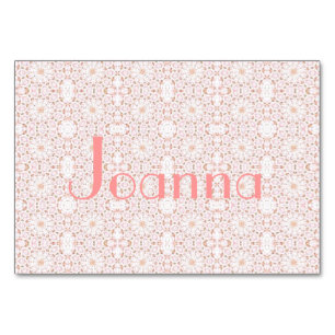 Numeração De Mesa Tablecard de 3,5" x 5", cor-de-rosa-Floral, Básico