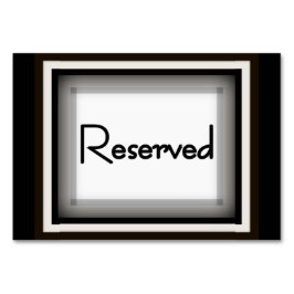 Numeração De Mesa Tablecard Horizontal de 3,5" x 5", "Reservado" Bás