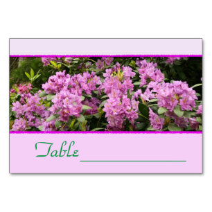 Numeração De Mesa Tablecard Rhododendron Roxo