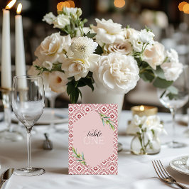 Numeração De Mesa Tatreez Palestino Vermelho 